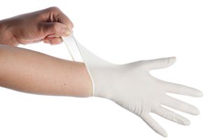 Putting On A Surgical Glove