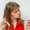 Woman with Cigarette and Vaporizer