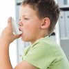 Boy with Asthma Inhaler
