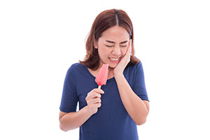 Woman with Tooth Sensitivity